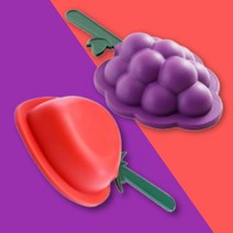 ll0II하드트레이 과일 실리콘 아이스크림틀 수제 요거트 아이스크림만들기 귀여운 아이스크림몰드 ［Il］, 포도