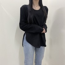 VANANA2 국내제작 어깨패드 유트임 긴팔 티셔츠 2color