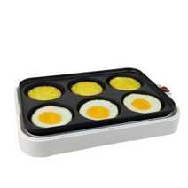 붕어빵기계 아침 식사 기계 튀긴 스테이크 팬 데친 계란 오믈렛 용품 붙지 않는 만두 버거 EU, [01] 6 well plate, [01] 220240V, [01] 미국