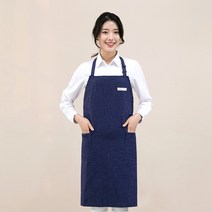 이솔홈 앞치마 원피스형 주방 공방 카페 바리스타 어린이집앞치마 모음, 워싱라인 앞치마 01_네이비