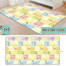 거실 놀이방 두꺼운 층간소음 매트 파크론 뽀로로 1.2cm 185X140 1+1