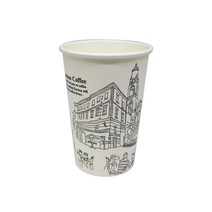 소포장 13온스 카페풍경 테이크아웃 종이컵 (원두커피/핫음료/500개), 500개