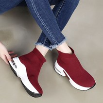 1077 여성운동화 러닝화 패션슈즈 니트신발 하이탑 슈즈 샥스운동화