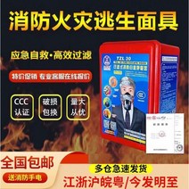 방독마스크 방독면 필터 안전 작업 화재 대피용 소방 마스크 방연 방독 방화 호텔 3C 인증 가정용 대피 호흡기, 3C 프로모션(특가 1개 한정)