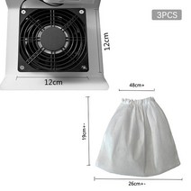 싸이클론 집진기 목공 네일네일 먼지 수집기 백 진공 청소기 손톱 흡입 교체 매니큐어 장비 3 개, [01] A