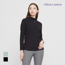 [올리비아로렌] 네크라인 핫픽스 장식 티셔츠_VOCALWS1311