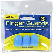 Beige Adtech Adhesive Technologies 5707 3-Pack Silicone Finger Guards - Hot Glue Protector Caps B, 1