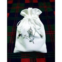 야생화자수 프랑스자수용 스트링파우치 자수반제품