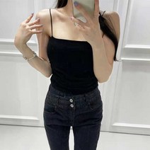 여리핏 레이어드 탑나시 캡내장 노브라 여름 나시티