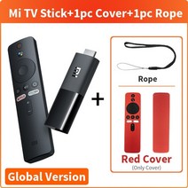 글로벌 버전 xiaomi mi tv 스틱 1gb ram 8gb rom tv 36, 우리 플러그, 빨간 덮개를 추가하십시오