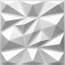 다이아몬드 디자인의 장식 3D 벽 패널 매트 화이트 벽지 벽화 타일-패널-몰드 스티커 욕실 주방, [01] 1 Piece-Bright white, [02] D