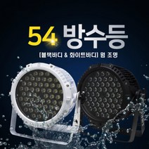 54 방수등 웜 조명 화이트/블랙 케이스 방수조명 행사 공연 교회 축제 무대 실내 야외용, 화이트바디