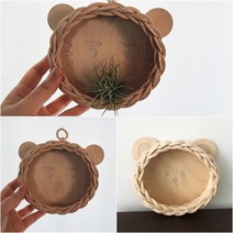 라탄 공예 독학 재료 DIY 키트 2type 곰돌이 호랑이 소품 디저트 바구니(무료 동영상 제공) 라탄공예자격증, 1개