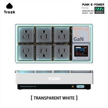 고전력 산업용 기관용Trozk TC01-65W 펑크 파워 하드 박스 65 E 스포츠 데스크탑 소켓 멀티탭 멀티탭 고속, 한개옵션1, 01 White2-US