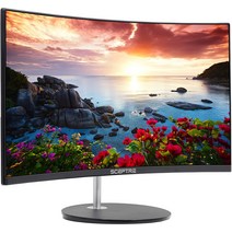 커브드모니터 게이밍 게임 용 듀얼 커브 모니터 Sceptre 곡선형 27인치 게이밍 모니터 75Hz HDMI x2 VGA 98, 한개옵션0