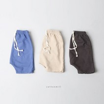 코튼밀 배기반바지 3color 여름아동복