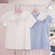 로엠걸즈 둥근 애리 반팔 티 블라우스 RGHA2241P/이천NC