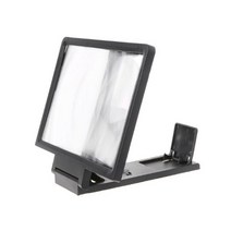 현미경 확대경 돋보기 새로운 3d screen amplifier mobile phone magnifying glass hd stand for video 접는 화면 확대 눈 보호, 검은색