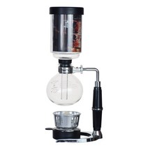 핸드드립 세트 Ecocoffee 일본식 바리스타 커피 사이펀 메이커 교체 차 진공 포트 붕규산 유리 머신 필터, [02] 5 Cups, [05] Black Syphon Set