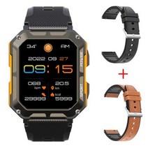 LEMFO C20Pro 스마트워치 한글지원 2023 smartwatch men 시계 IP68 방수 400밀리암페어 배터리 7일 Man Blu, 09 Orange set 8