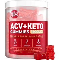 nutriyum 애플 사이더 비니거 케토 구미 젤리 60개, 60개 1팩