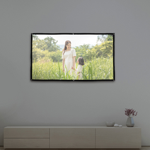 붙이는 빔프로젝터 빔설치 이동식 스크린 회의용 159x90cm