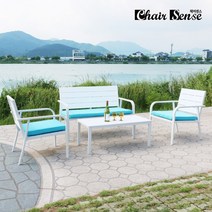 체어센스 마리나 야외 테이블 쇼파 의자 2인 4인 6인 세트 벤치 마당 베란다 테라스 옥상 카페 펜션, 그레이 테이블 대
