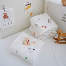 포몽드 도트앤아이 아기블랭킷 코튼블랭킷 신생아 유모차 담요, 코튼블랭킷 대형/01라인브라우니