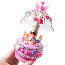 [천삼백케이] [투영디자인] DIY 회전목마 오르골 꾸미기 키트, 본품