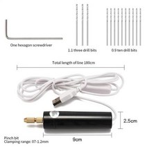 임팩드릴 충전 전동 미니조각기 다용도 소형 미니 전기 드릴 휴대용 핸드 헬드 USB 로타리, Package two USB+CN