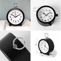 원형알람시계(블랙) 예쁜탁상시계 미니탁상시계