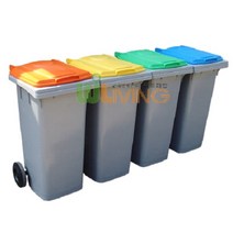 분리수거함(HDPE) (다용도함120L/일반형), 노랑_스치로폼