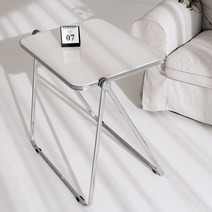 [몸에도미니멀리즘] 미니멀로직 투명 아크릴 접이식 사이드 미니 테이블