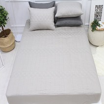단잠 국내생산순면100% 고급누빔 침대매트리스커버(슈퍼싱글부터 패밀리사이즈까지)