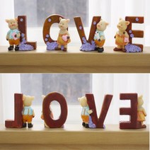 주방 선반 창틀 장식인형 LOVE 복돼지 소품 카운터 재물운 매장 돈들어오는 성공 장식소품