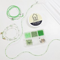 비즈 마스크스트랩 만들기 재료 마스크 목걸이 걸이 줄 제작 DIY 키트 부자재 세트, 06. 홀로그램 마스크스트랩 DIY키트