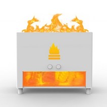 불멍가습기 가습기 USB 200ml 쿨 미스트 LED 조명 불꽃 램프 테라피 에센셜 디퓨저 홈 오피스 휴미디파이어, [01] WHITE