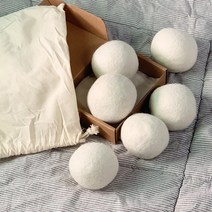 꼰미고 건조기 양모볼 드라이볼 울드라이어볼 섬유유연제 천연양모 세탁 드라이 정전기예방 세탁볼, 대형(10cm) 3P