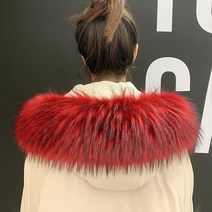 폭스퍼목도리 페이크퍼 여우털 머플러 겨울 리폼 너구리 스카프 후드 장식 여러 모피