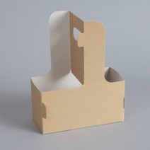 천운패키지 컵캐리어2구(크라프트) 200개입, 1박스
