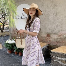 빅카라 레이스 꽃무늬 걸리쉬 러블리 반팔 여름 원피스 시원한