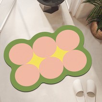 올웨이즈굿 욕실발매트 빨아쓰는 규조토 매트 60cm x 40cm, 그린