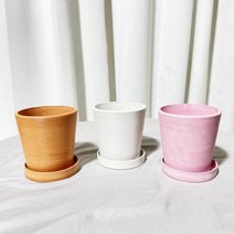 청년농부 FRP소재 미니엔틱화분 가벼운화분 원형화분 소형화분 분갈이화분, 핑크