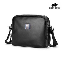 BISON DENIM 바이슨데님 남자 남성 수제 가죽 크로스백 미니 서류가방 N20073-1B