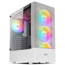 (gk)DARKFLASH DK200 RGB 강화유리 (화이트)/케이스