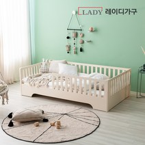 레이디가구 스칸딕 코코 원목 데이베드 아기 침대 프레임 SS, 오트밀쿠키[베이지]