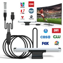 샤크 gps 안테나 디지털 TV 실내 HDTV 신호 증폭 게인 부스터 RV 실외 차량용 스마트 EU 플러그 4K HD 1080P, 단일옵션