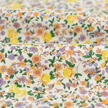 리버티원단 스타일 한복원단 꽃무늬 인형 자투리천 109923, CHINA_Yellow Green | 0.5mX1.5m