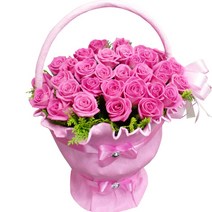 엔젤플라워 초특가 꽃+케익세트 생화 축하선물 전국당일꽃배달, B06 핑크러브