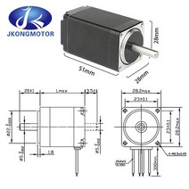 스텝모터 Nema 11 스테퍼 모터 51mm 0.67A 1.8 deg 12Ncm(17oz.in) 4 리드 스텝 DIY CNC XYZ 3D 프린터 용, 01 JK28HS51-0674